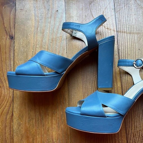 Jill Stuart Amaya platform heels in petrol sz 40. Never worn. - Picture 3 of 7